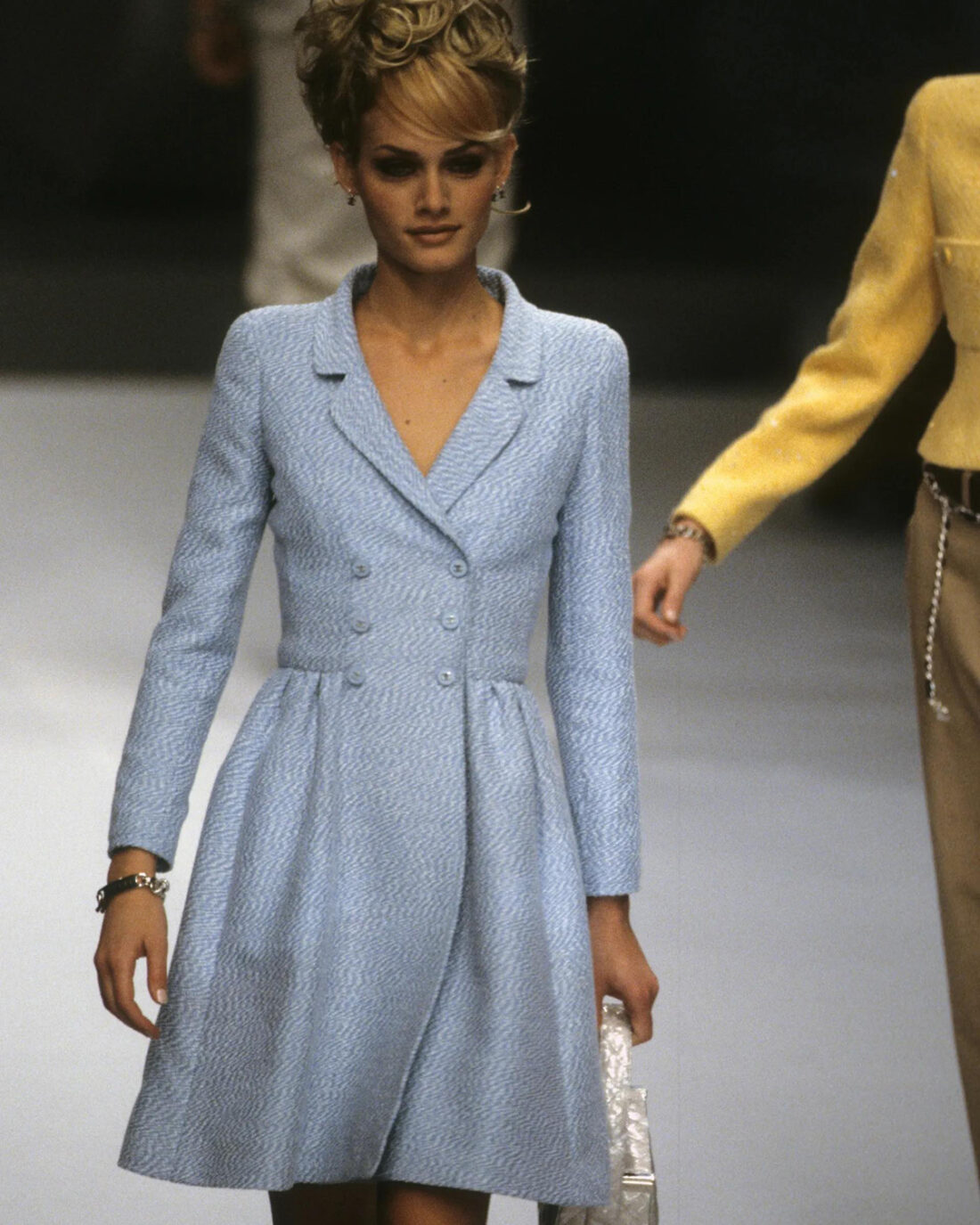 Chanel light blue coat SS 1996