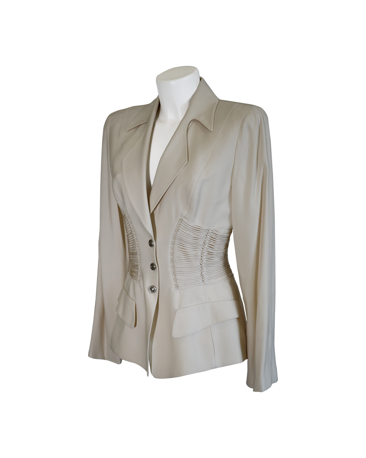 Thierry Mugler Ivory Jacket from 1980s