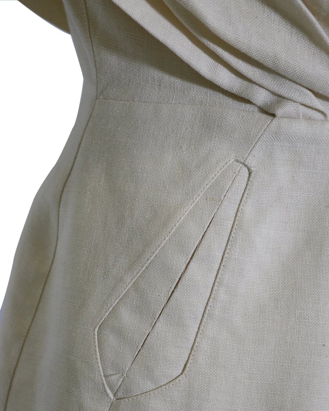 Thierry Mugler Ivory Suit from 1980s