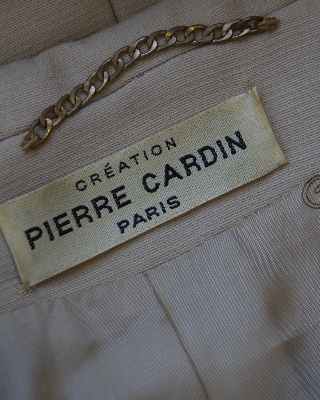 Pierre Cardin Beige Coat Jacket from 1970s